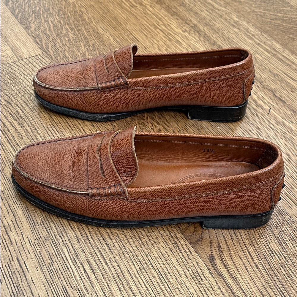 Tod’s Brown Leather Penny Loafers